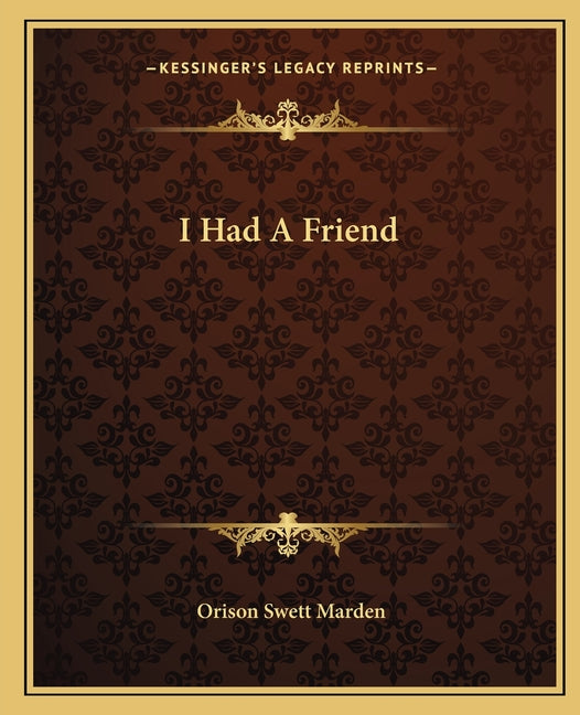 I Had A Friend