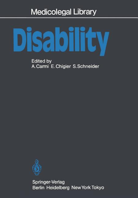 Disability (Softcover Reprint of the Original 1st 1984)