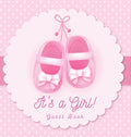 It's a Girl! Baby Shower Guest Book: A Cute Pink Baby Shoes Themed Guest Book for Girls with Sign-In Pages, Wishes & Memories, Gift Log & Photo Pages