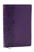 NKJV Giant Print End-Of-Verse Reference Bible, Purple Leathersoft, Red Letter, Comfort Print: Holy Bible