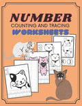 Number Counting and Tracing Worksheets: A Fun Number Tracing Books for kids ages 3-5, Number tracing and counting cats workbook, Number Writing Practi