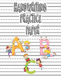 Handwriting practice Paper: Perfect Preschool writing cute Workbook with letter tracing for Pre K, Kindergarten and Kids Ages 3-5. ABC print magic