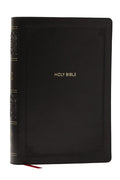 NKJV Giant Print End-Of-Verse Reference Bible, Black Leathersoft, Red Letter, Comfort Print (Thumb Indexed): Holy Bible