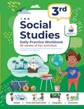 3rd Grade Social Studies: Daily Practice Workbook 20 Weeks of Fun Activities History Civic and Government Geography Economics + Video Explanations Eac